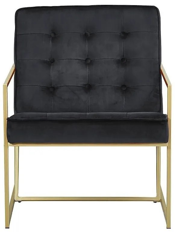 Πολυθρόνα Concept 55 198, Μαύρο, 80x62x79cm, Ταπισερί, Πόδια: Μέταλλο | Epipla1.gr