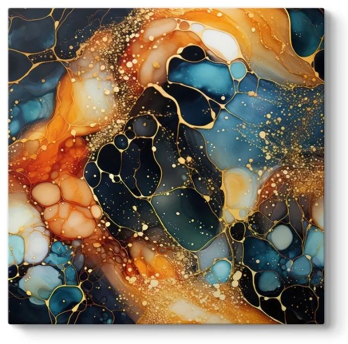 Πίνακας σε καμβά &quot;Universal Texture Abstract&quot; Megapap ψηφιακής εκτύπωσης 100x100x3εκ.