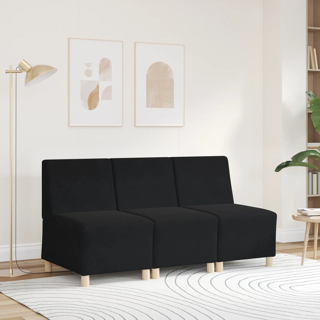 vidaXL Καθίσμα Σαλονιού Μαύρο 55 x 74 x 82 εκ. Βελούδο