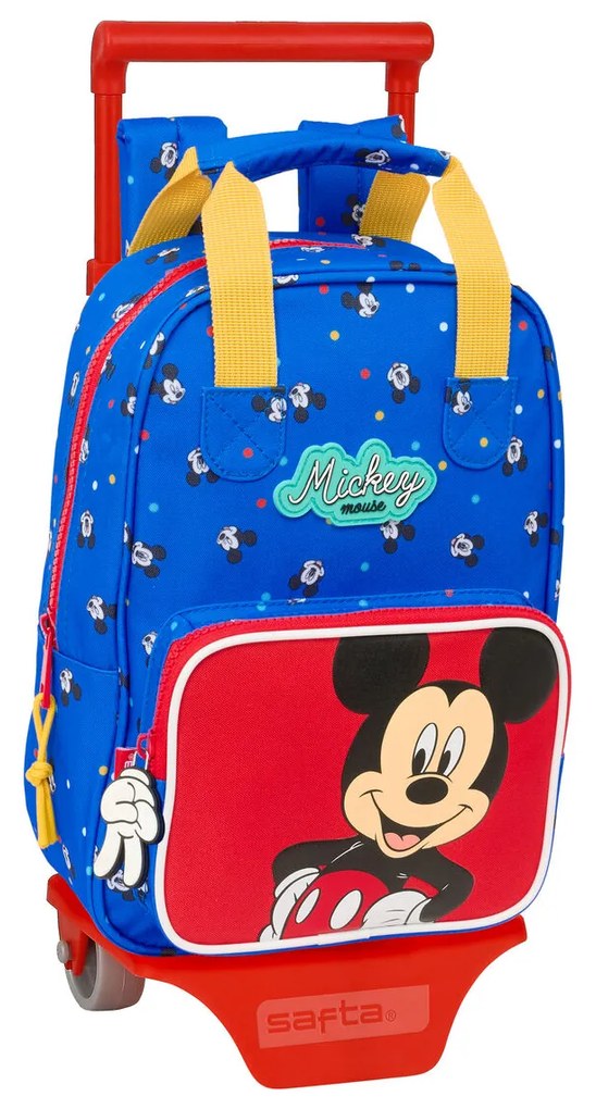 Σχολική Τσάντα με Ρόδες Mickey Mouse Clubhouse Good day Μπλε 20 x 28 x 8 cm