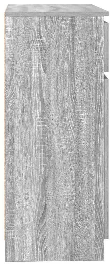 Συρταριέρα με Συρτάρια Γκρι Sonoma 71x35x84 εκ. από Επεξ. Ξύλο - Γκρι