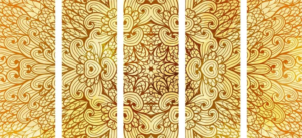 Εικόνα 5 τμημάτων χρυσό έθνικ Μάνταλα - 100x50