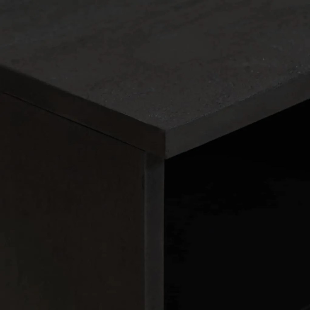 vidaXL Ντουλάπι TV με συρτάρι Μαύρο 70 x 33 x 46 εκ Στερεό ξύλο μάνγκο