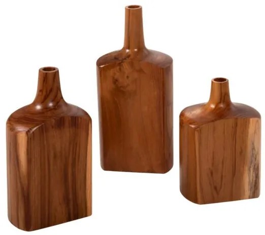 ΔΙΑΚΟΣΜΗΤΙΚA ΜΠΟΥΚΑΛΙΑ ΣΕΤ 3ΤΜΧ HM7716 ΑΠΟ ΜΑΣΙΦ ΞΥΛΟ ΤEAK ΚΑΡΥΔΙ