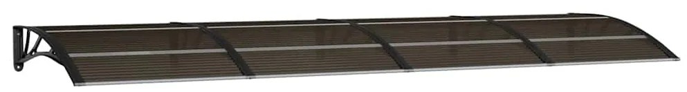 vidaXL Στέγαστρο Πόρτας Μαύρο από Πολυανθρακικό 350x100 εκ.