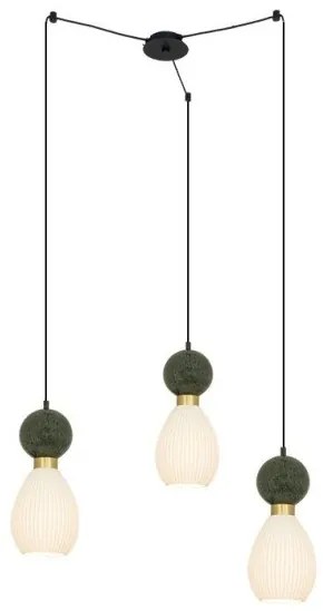 Κρεμαστό Φωτιστικό Οροφής 80cm 3xE14 15W IP20 Zambelis-23246-Πράσινο 23246