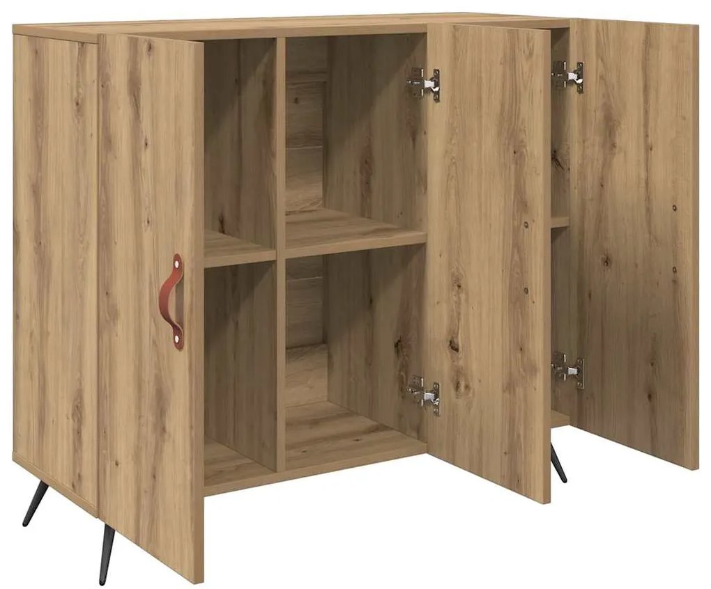 vidaXL Πλαϊνό γραφείο Artisan Oak 89,5 x 34 x 80 εκ.