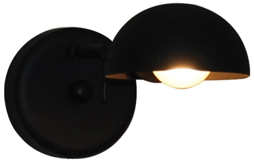Φωτιστικό Τοίχου - Απλίκα HL-3531-1 S 77-3958 Alison Black  Homelighting Metal