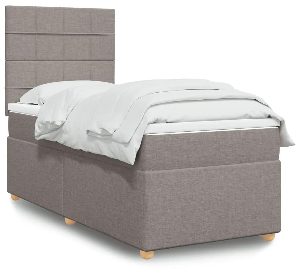 ΚΡΕΒΑΤΙ BOXSPRING ΜΕ ΣΤΡΩΜΑ TAUPE 90X200 ΕΚ. ΥΦΑΣΜΑΤΙΝΟ 3291167