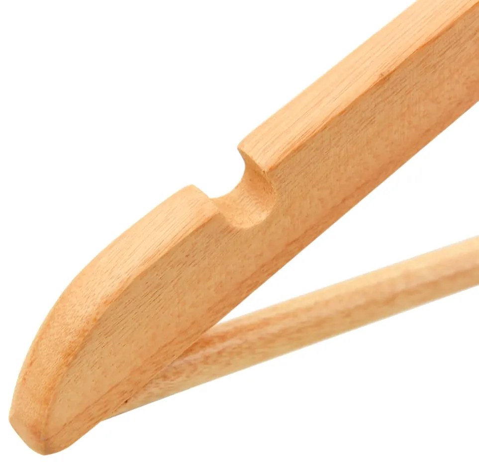 vidaXL Κρεμάστρες Ρούχων Σετ 100 τεμ. Αντιολισθητικές από Σκληρό Ξύλο