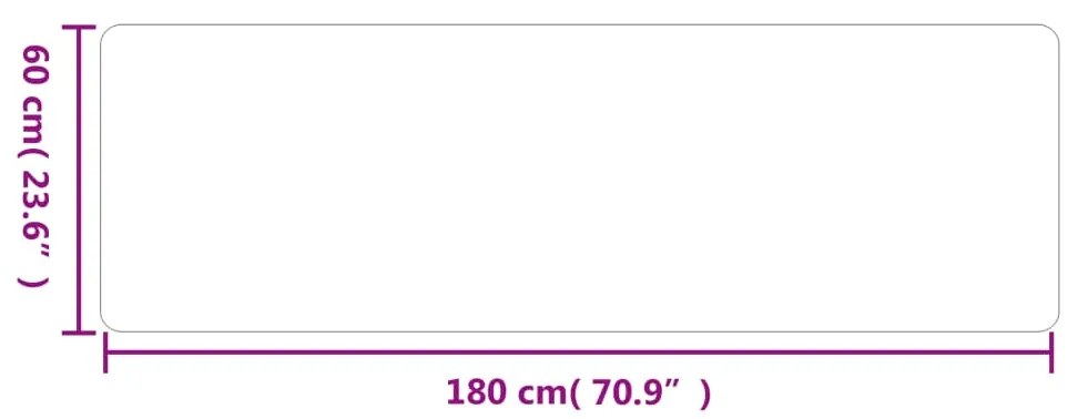 vidaXL Χαλί Διάδρομος Γκρι 60 x 180 εκ.