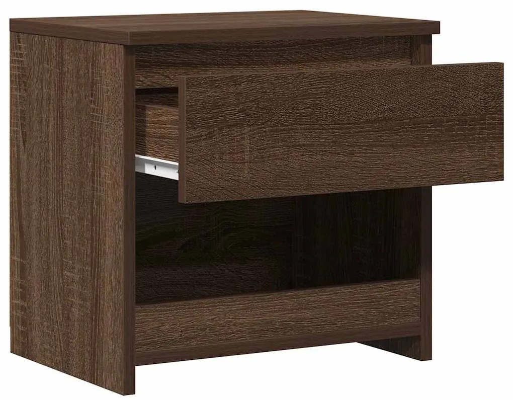 vidaXL Κομοδίνα 2 τεμ. Καφέ Δρυς 40x30x39 εκ. από Επεξεργασμένο Ξύλο