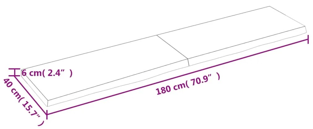 ΡΑΦΙ ΤΟΙΧΟΥ 180X40X(2-6) ΕΚ. ΑΠΟ ΑΚΑΤΕΡΓΑΣΤΟ ΜΑΣΙΦ ΞΥΛΟ ΔΡΥΟΣ 363599