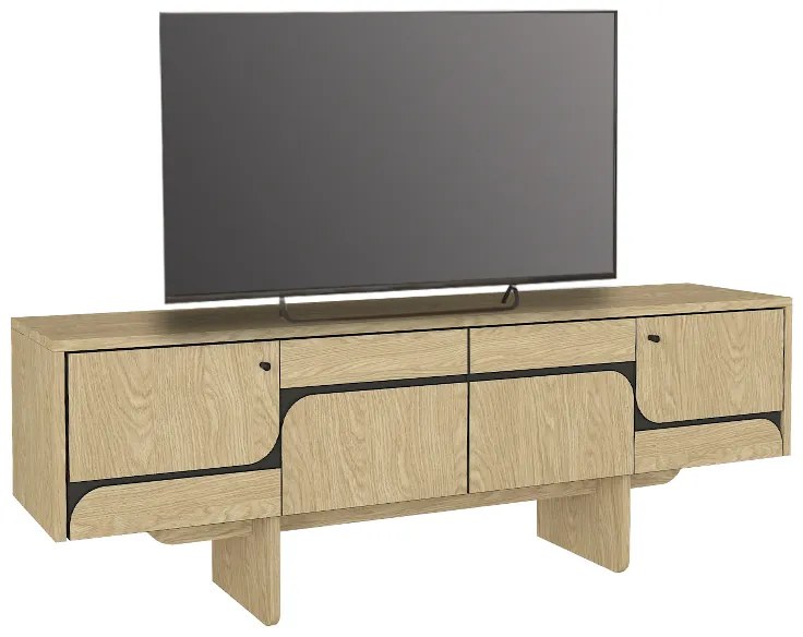 ΕΠΙΠΛΟ ΤΗΛΕΟΡΑΣΗΣ LAVA MEGAPAP ΧΡΩΜΑ ROTA OAK - ΑΝΘΡΑΚΙ 150X35X51,3ΕΚ.