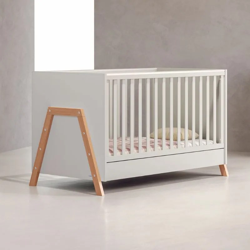 Casababy Oslo Ecru Βρεφικό Κρεβάτι Μετατρεπόμενο Σε Προεφηβικό