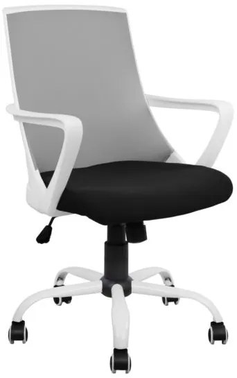 ΚΑΡΕΚΛΑ ΓΡΑΦΕΙΟΥ MALFOI HM1053.21 ΓΚΡΙ MESH &amp; ΠΟΔΙ ΜΕΤΑΛΛΙΚΟ 58x59x103 cm