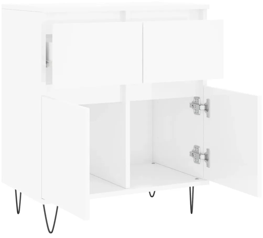 vidaXL Ντουλάπι Γυαλιστερό Λευκό 60x35x70 εκ. από Επεξεργασμένο Ξύλο