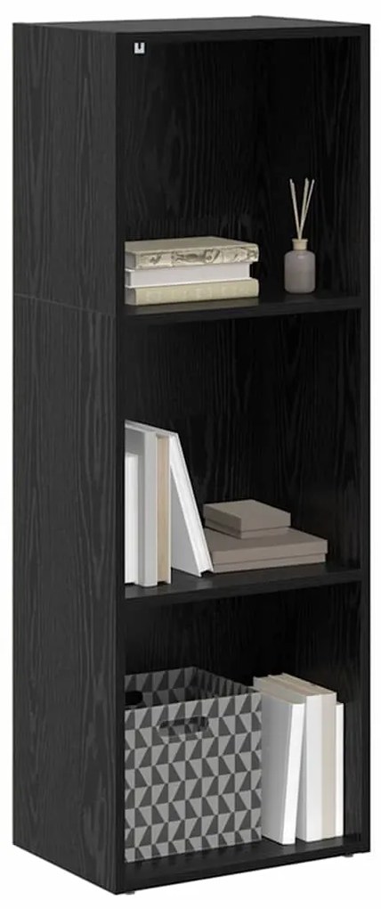 vidaXL Βιβλιοθήκη Μαύρη δρυς 40 x 30 x 114 εκ. Επεξεργασμένο ξύλο