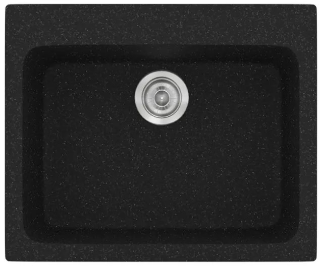 Sanitec Classic 331 Granite Black Ένθετος Νεροχύτης