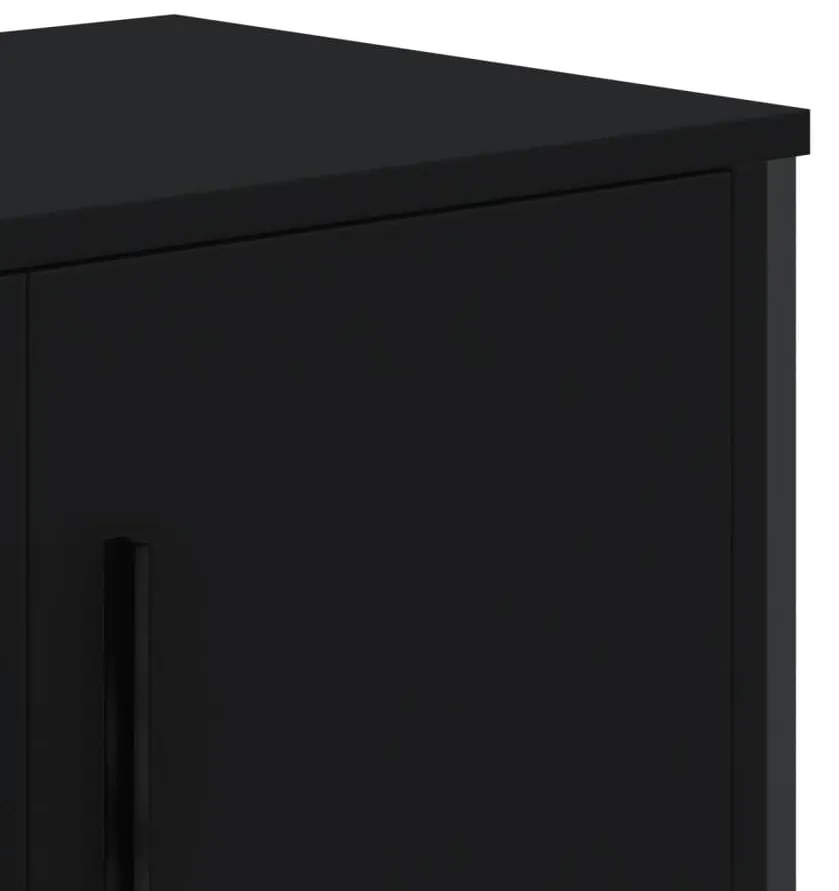 vidaXL Έπιπλο Τηλεόρασης Μαύρο 180x34x41 εκ. από Επεξεργ. Ξύλο