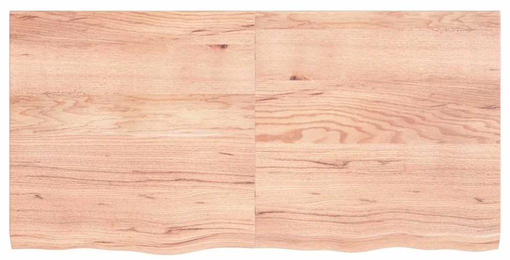 vidaXL Ράφι Τοίχου Ανοιχτό Καφέ 120x60x(2-4)εκ. Επεξ. Μασίφ Ξύλο Δρυός