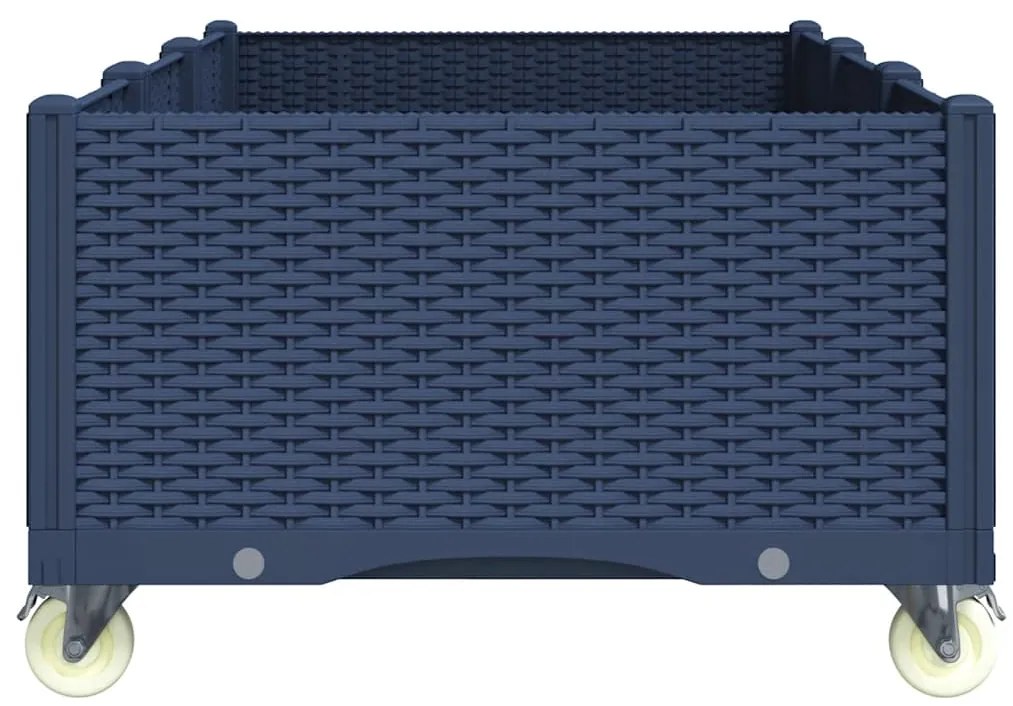 vidaXL Ζαρντινιέρα Κήπου με Πόδια Μπλε Γκρι 150x80x54 εκ. Πολυπροπυλένιο