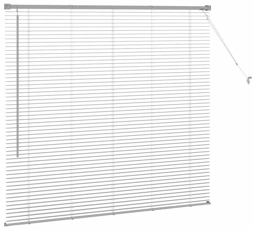 vidaXL Ρολό Παραθύρου με κουρτίνες Ασημί Αλουμίνιο