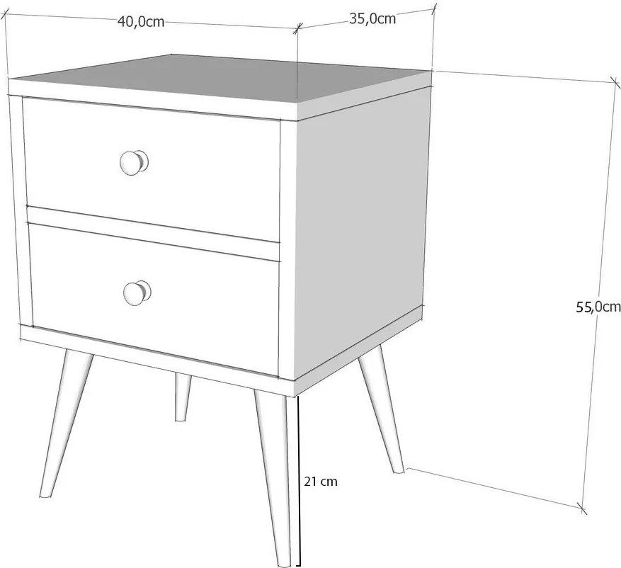 Nightstand Malmo White
Walnut