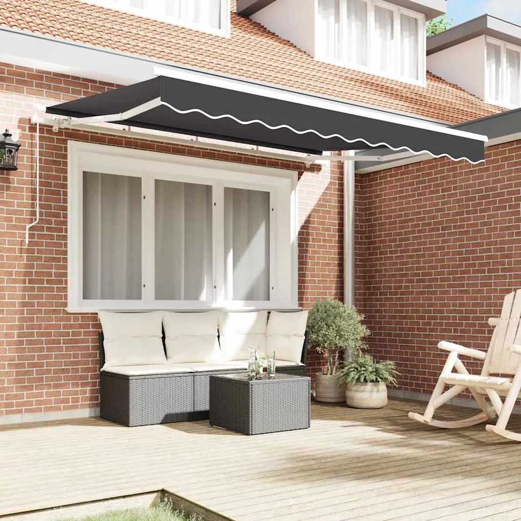 vidaXL Ύφασμα αντικατάστασης τέντας Ανθρακί 350 x 200 cm Καραβόπανο