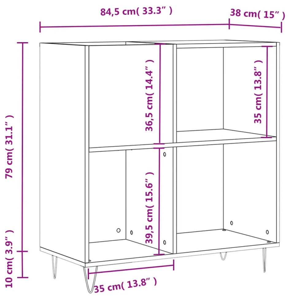 ΔΙΣΚΟΘΗΚΗ SONOMA ΔΡΥΣ 84,5 X 38 X 89 ΕΚ. ΑΠΟ ΕΠΕΞΕΡΓΑΣΜΕΝΟ ΞΥΛΟ 831775