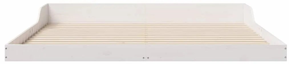 vidaXL Σκελετός Κρεβατιού Λευκό 200 x 210 cm Μασίφ ξύλο πεύκου