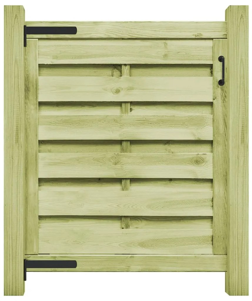vidaXL Πόρτα Φράχτη Πράσινη 100 x 100 εκ. Εμποτισμένο Ξύλο Πεύκου