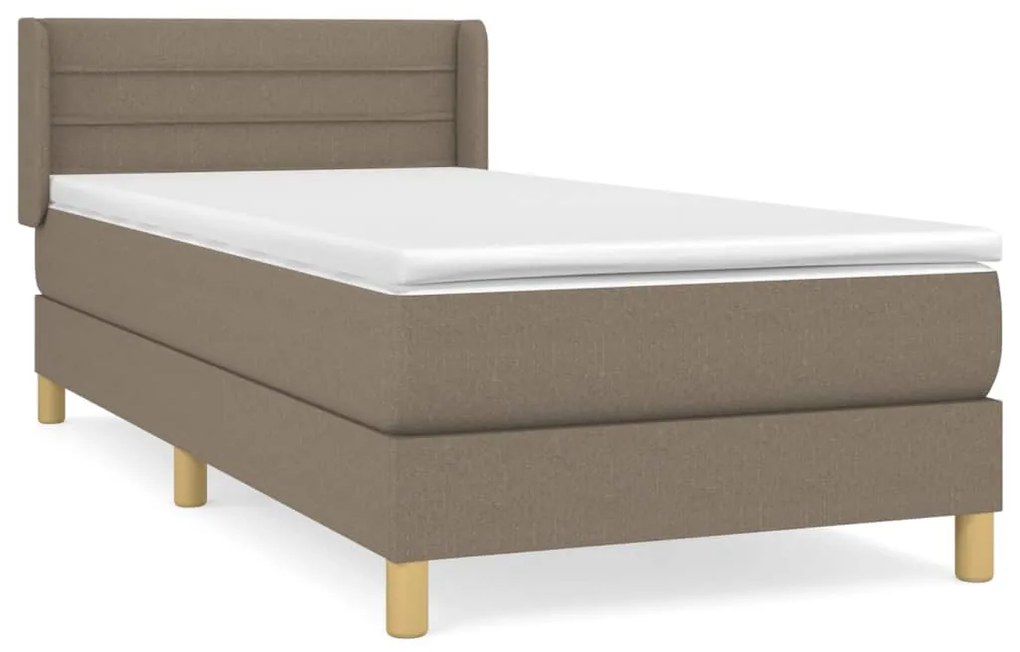 ΚΡΕΒΑΤΙ BOXSPRING ΜΕ ΣΤΡΩΜΑ TAUPE 90X190 ΕΚ.ΥΦΑΣΜΑΤΙΝΟ 3130317