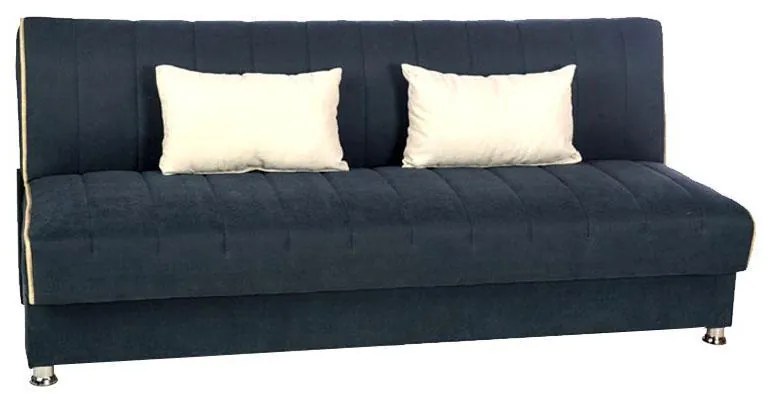 Καναπές - Κρεβάτι New Leon 3θέσιος Μπλέ - Κρέμ Ρίγα 190x85x83 εκ. 190x85x83 εκ.