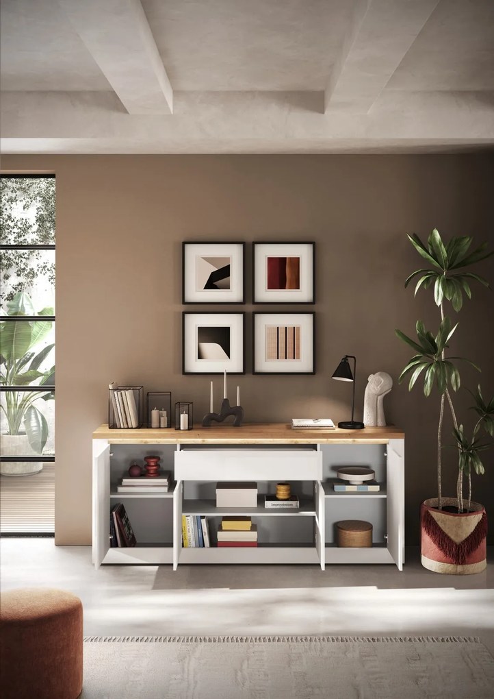 Έπιπλο Τηλεόρασης Ανθρακί Οξειδωμένο 121x43x57