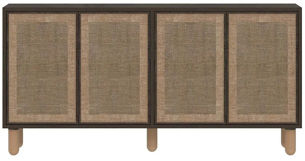 Μπουφές Leila 327ODS1331 150x35,6x73cm Walnut-Oak Μοριοσανίδα, Μελαμίνη