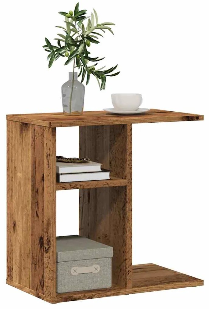 vidaXL Side Table Παλιό ξύλο 50x30x50 cm Κατασκευασμένο ξύλο