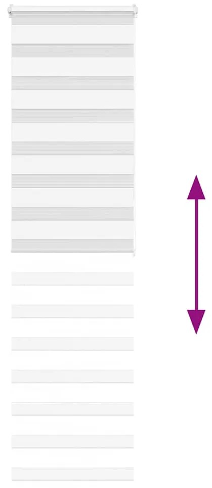vidaXL Ζέβρα τυφλή Λευκό Πλάτος υφάσματος 60,9 εκ. Πολυεστέρας