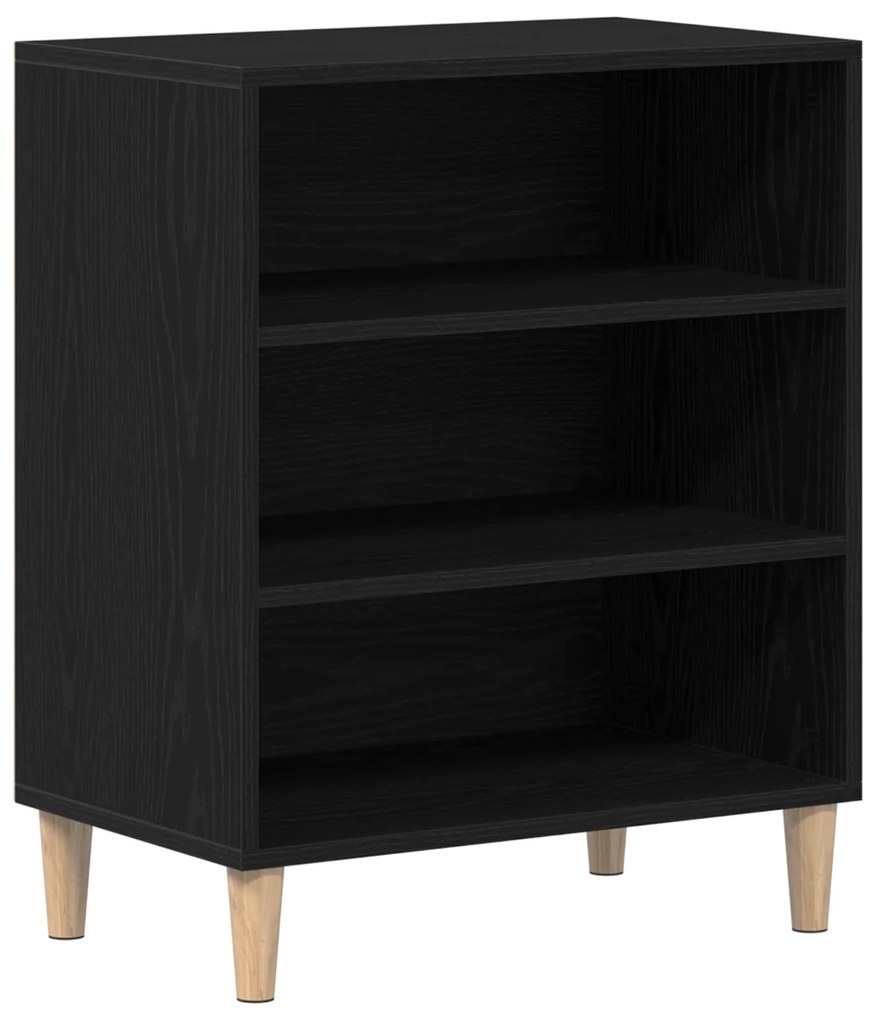 vidaXL Πλαϊνό Γραφείο Μαύρο Δρυς 57x35x70 εκ. Από ξύλο