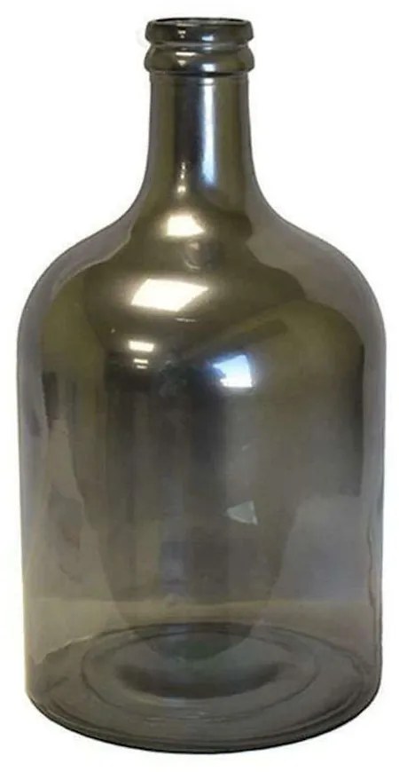 Βάζο Γυάλινο Botella Retro 016.5710F421 25x43cm Anthracite Glass