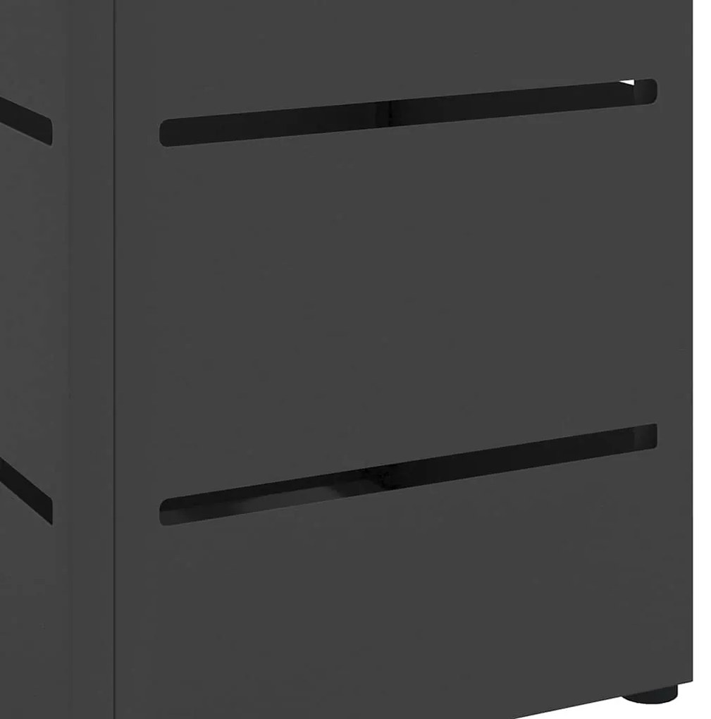 vidaXL Σχέδιο & βάση αποθήκευσης Μαύρο 15.5 x 15.5 x 49 εκ Μέταλλο