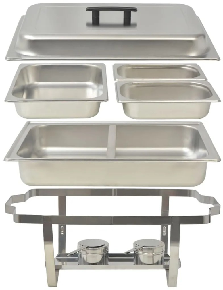 vidaXL Σετ Επιτραπέζιου Μπεν Μαρί 4 τεμ. από Ανοξείδωτο Ατσάλι