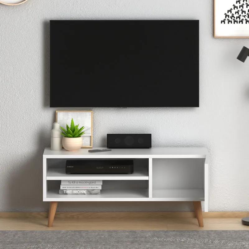 Έπιπλο τηλεόρασης Porto Megapap από μελαμίνη χρώμα λευκό 90x32x42εκ. - Μελαμίνη - GP022-0024,2