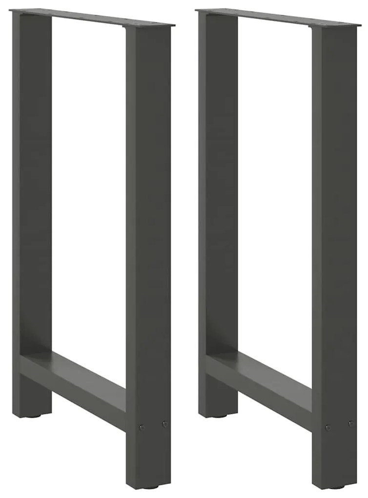 Πόδια Τραπεζιού Μπαρ 2 τεμ. Ανθρακί 60x(90-91) εκ. Ατσάλι