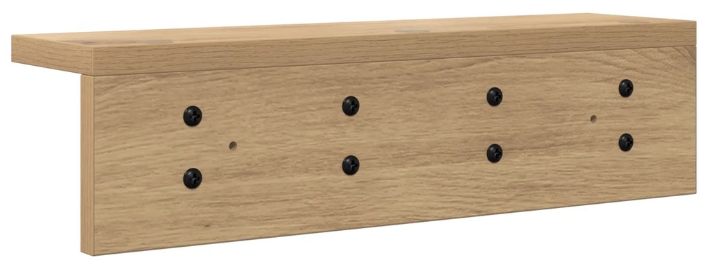 vidaXL Τοίχου Κρεμάστρα με ράφι artisan δρυς 40 x 10.5 x 10.5 εκ