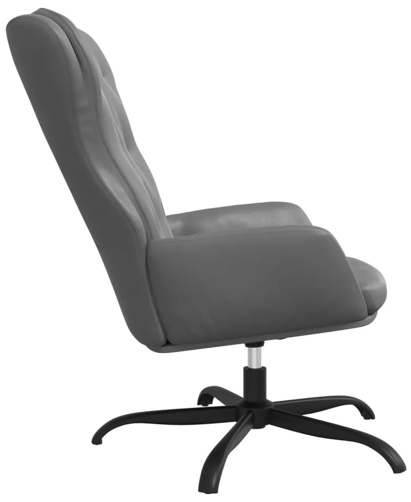 vidaXL Πολυθρόνα Relax Ανθρακί από Συνθετικό Δέρμα
