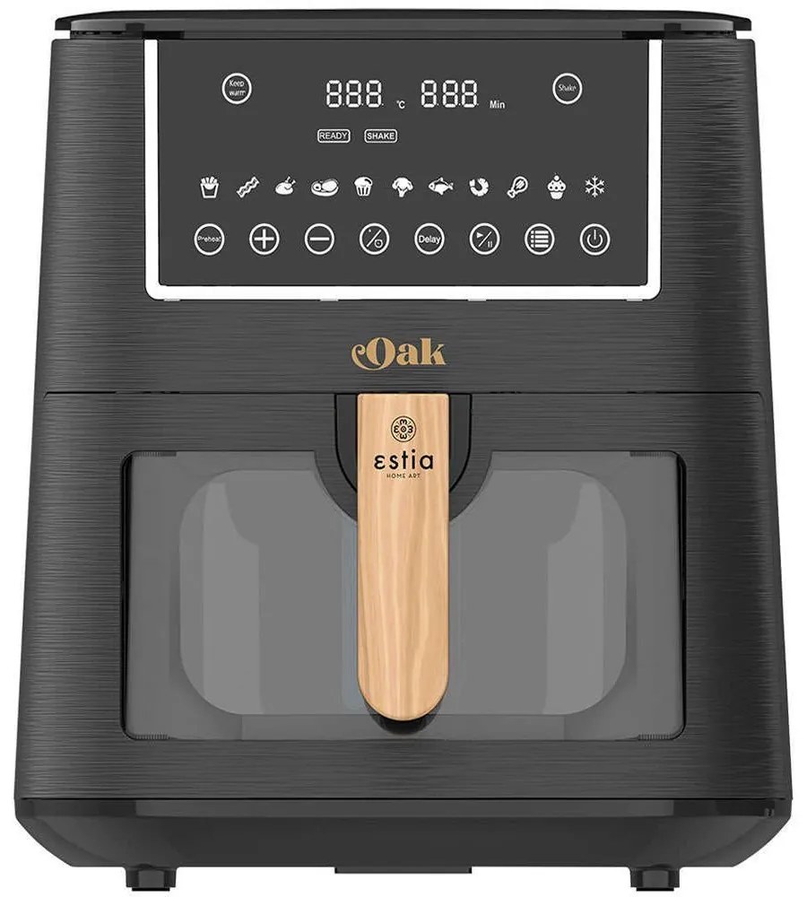 Φριτέζα Αέρος Oak 06-18931 30x38x32cm 7,2lt 1650W Black-Oak Estia