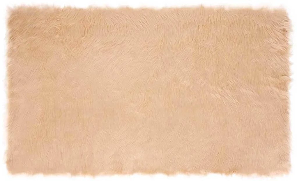 vidaXL Ψεύτικο Δέρμα Προβάτου Χαλί Tafalla Μπεζ 100 x 200 cm