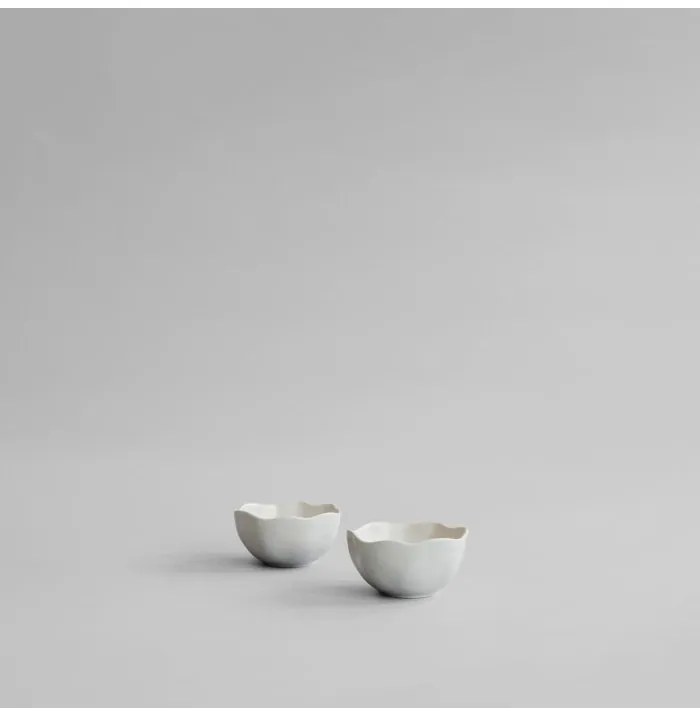 Μπολ Σερβιρίσματος Native Mini Set of Two Κεραμικό Άσπρο Birch H 6,5 cm x W 12 cm x L12 cm 101 COPENHAGEN