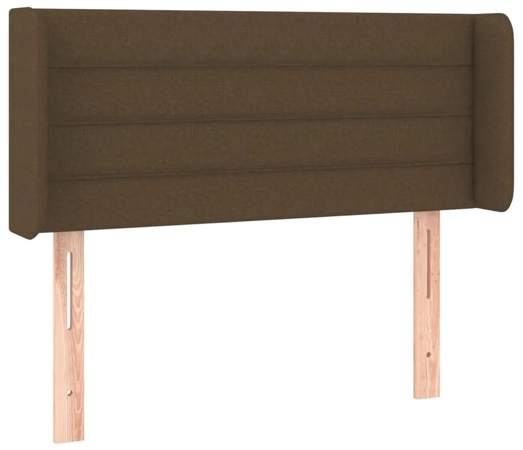 vidaXL Κεφαλάρι με Πτερύγια Σκούρο Καφέ 83x16x78/88 εκ. Υφασμάτινο